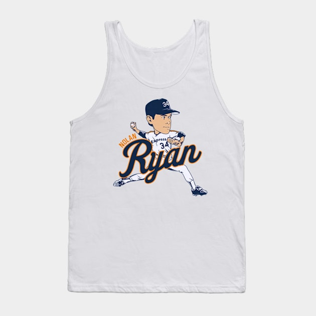 Nolan Ryan Houston Caricature Tank Top by lavonneroberson